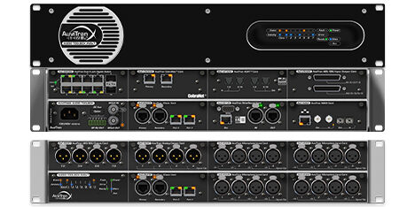 AuviTran Audio ToolBox AVBx3 and AVBx7 Matrix Processors and AVB to Dante converters